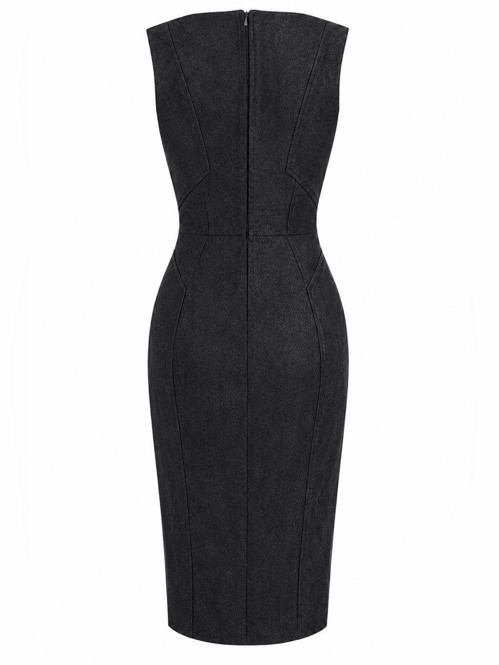 Beige Black Jersey Draped Cocktail Wiggle Pencil Dress UK 10 / EU 38 / US 6. - Picture 3 of 8